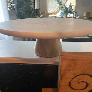 Marble top cake stand